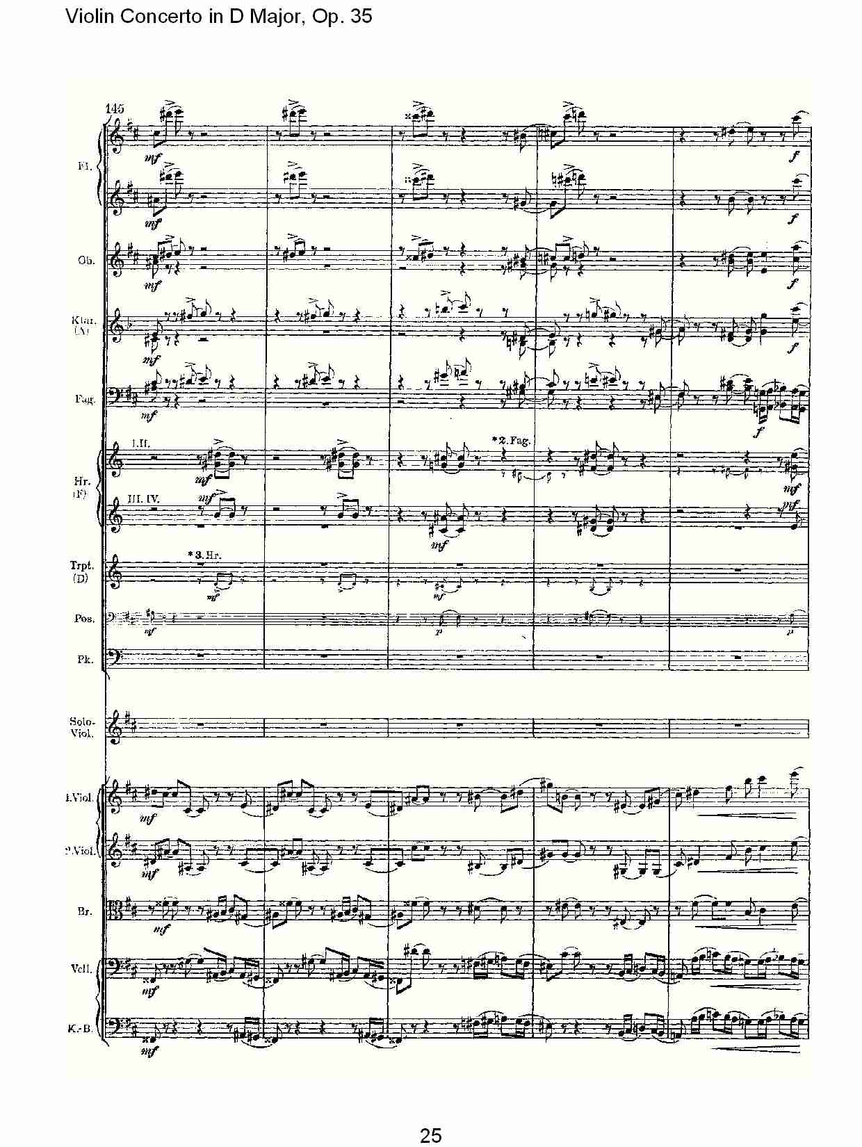 D大调小提琴协奏曲, Op.35第一乐章（五）