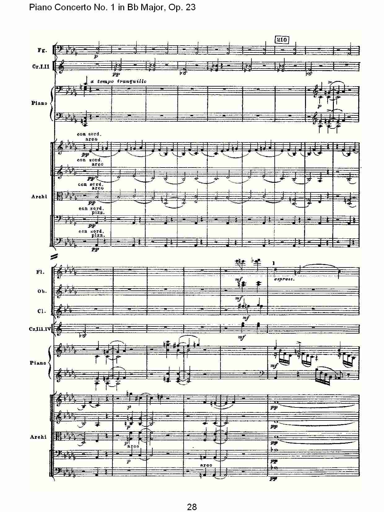Bb大调第一钢琴协奏曲,Op.23第一乐章第一部（六）