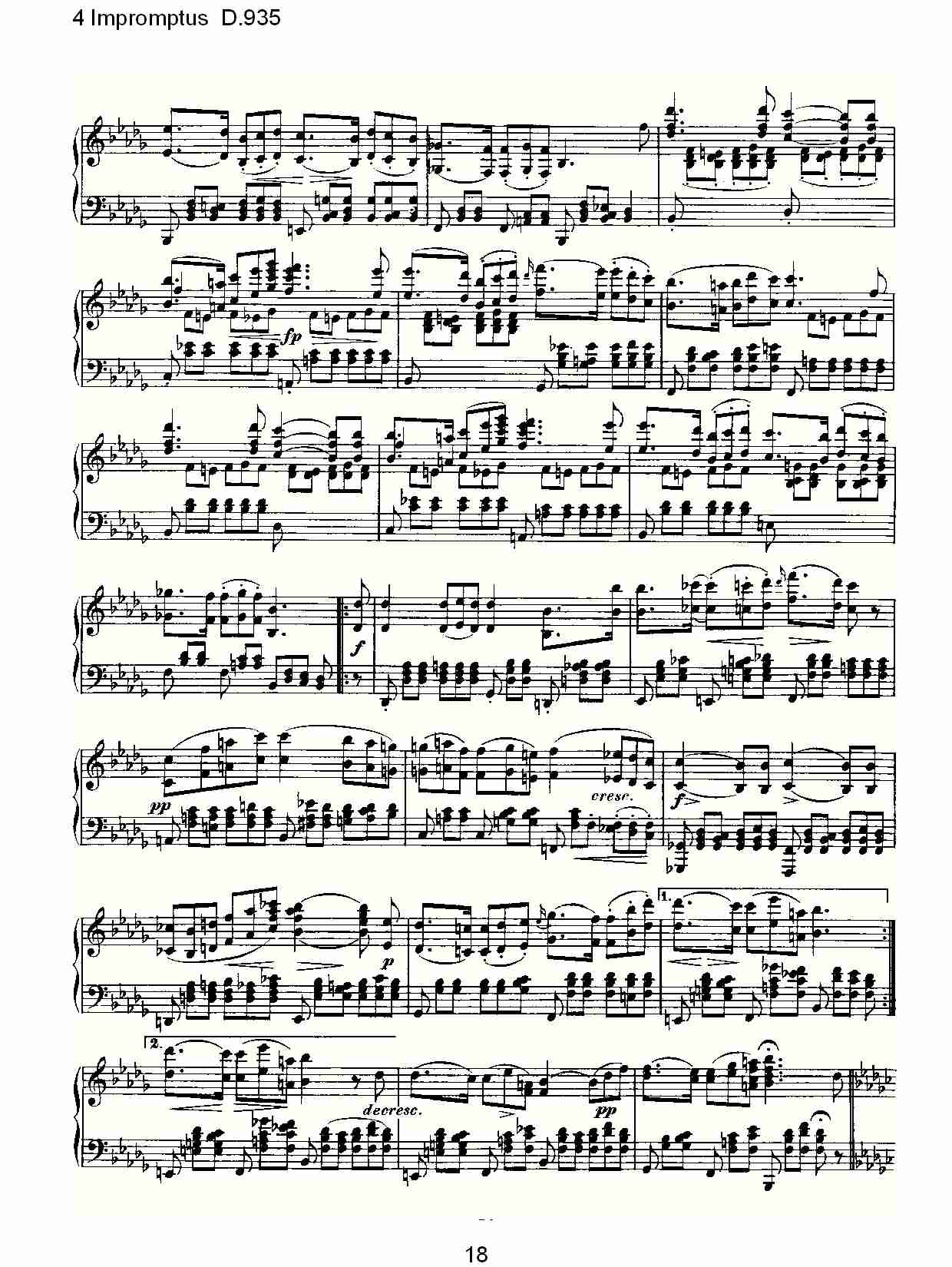 4 Impromptus D.935  4人即兴演奏D.935（四）