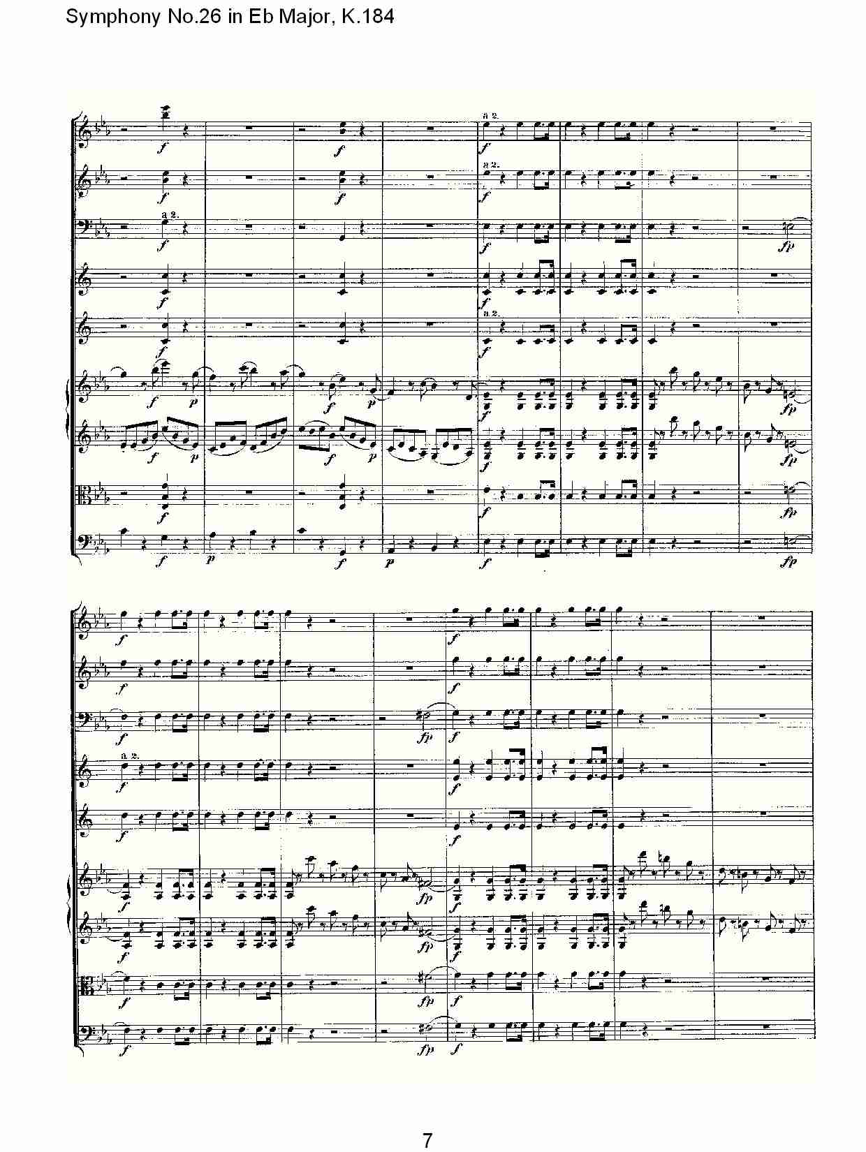 (Eb大调第二十六交响曲K.184)（一）