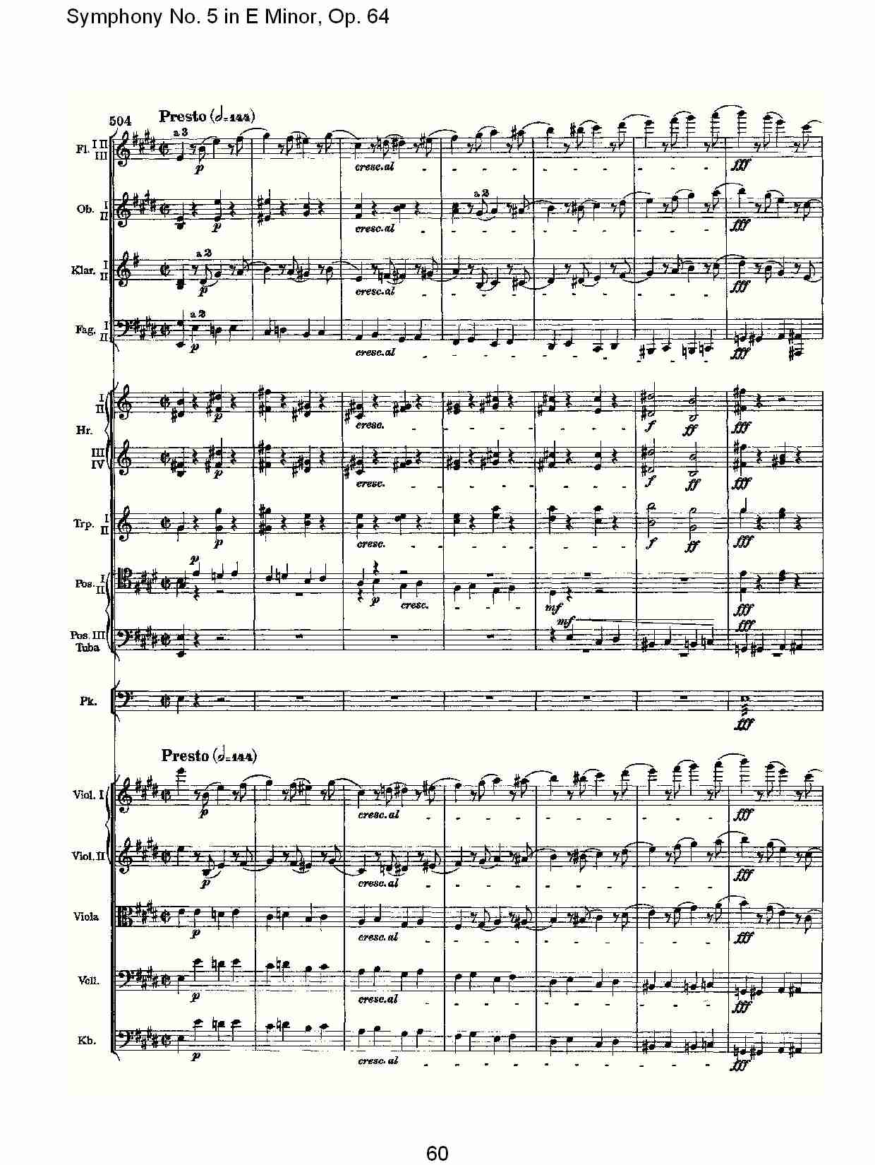 E小调第五交响曲,  Op.64第四乐章（十二）