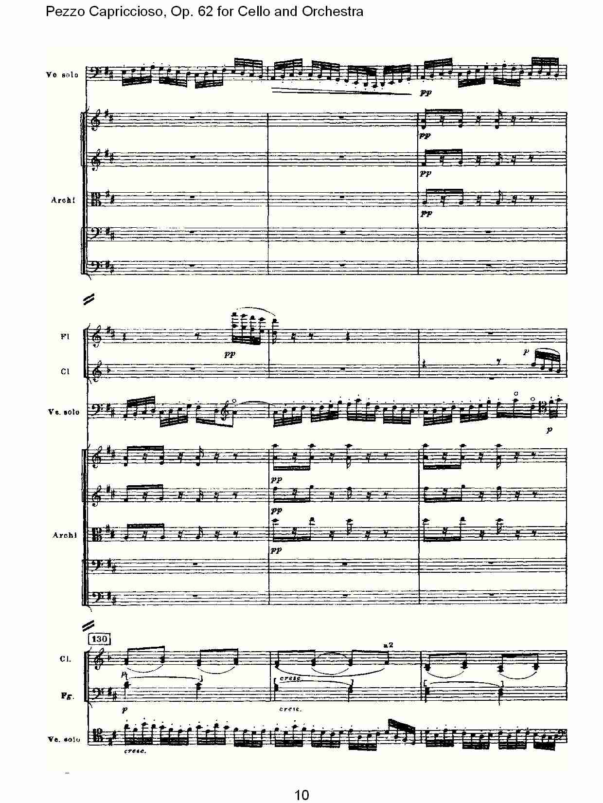 大提琴与管弦乐Pezzo Capriccioso, Op.62（二）