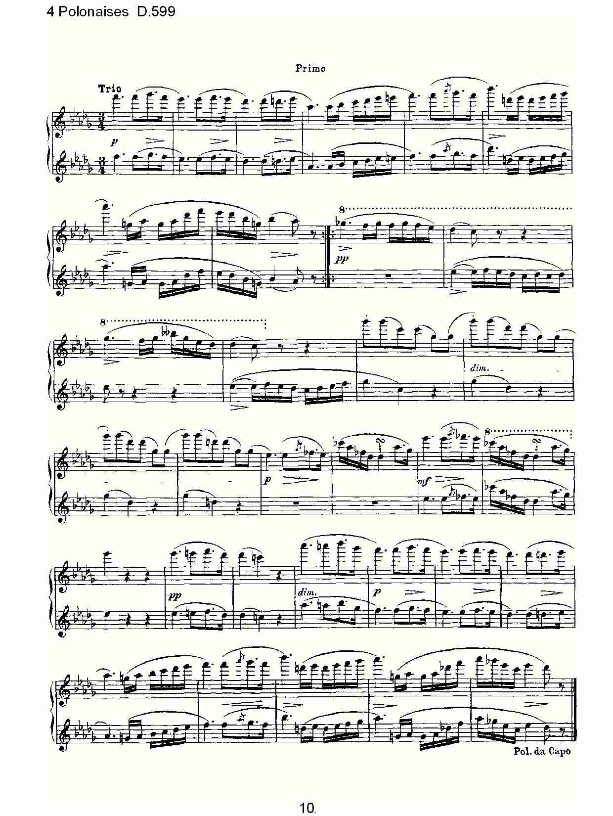 4 Polonaises D.599   ４波罗乃兹舞曲D.599（二）