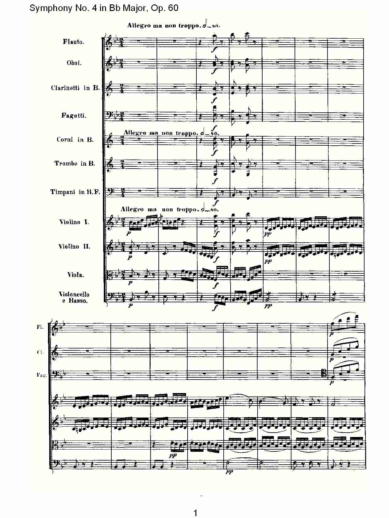 bB大调第四交响曲 Op.60 第四乐章