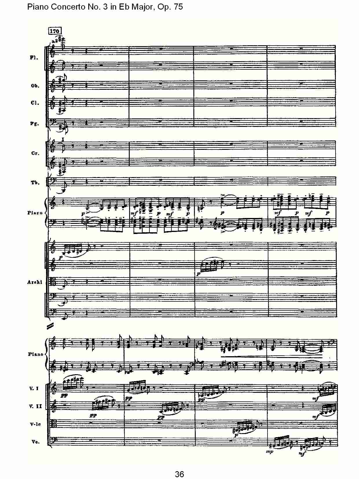 Eb大调第三钢琴协奏曲, Op.75第一部（八）