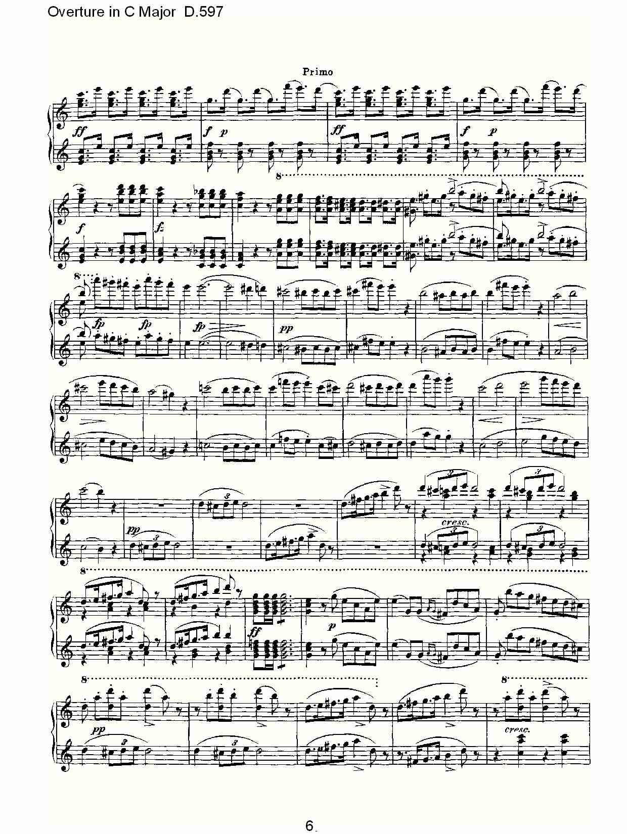 Overture in C Major D.597  Ｃ大调序曲 D.597（二）
