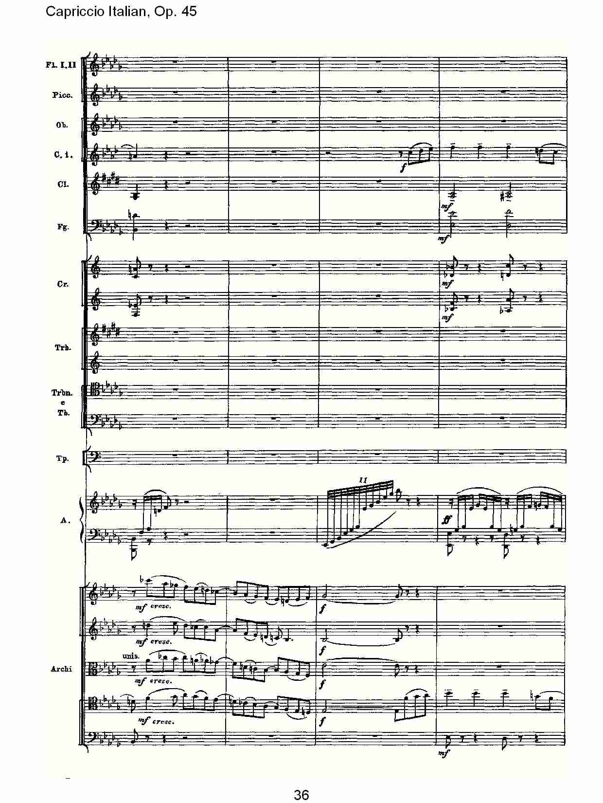 意大利幻想曲,Op.45第一部（八）