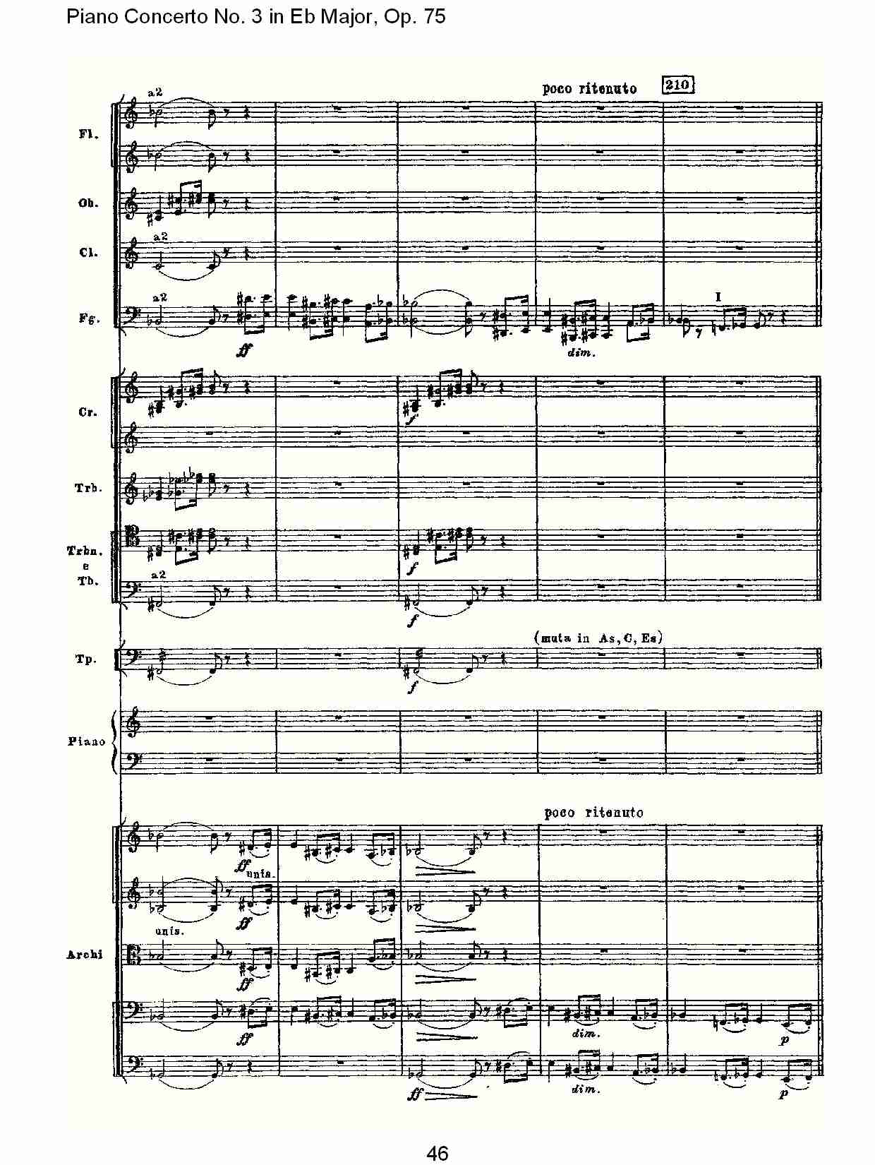 Eb大调第三钢琴协奏曲, Op.75第一部（十）