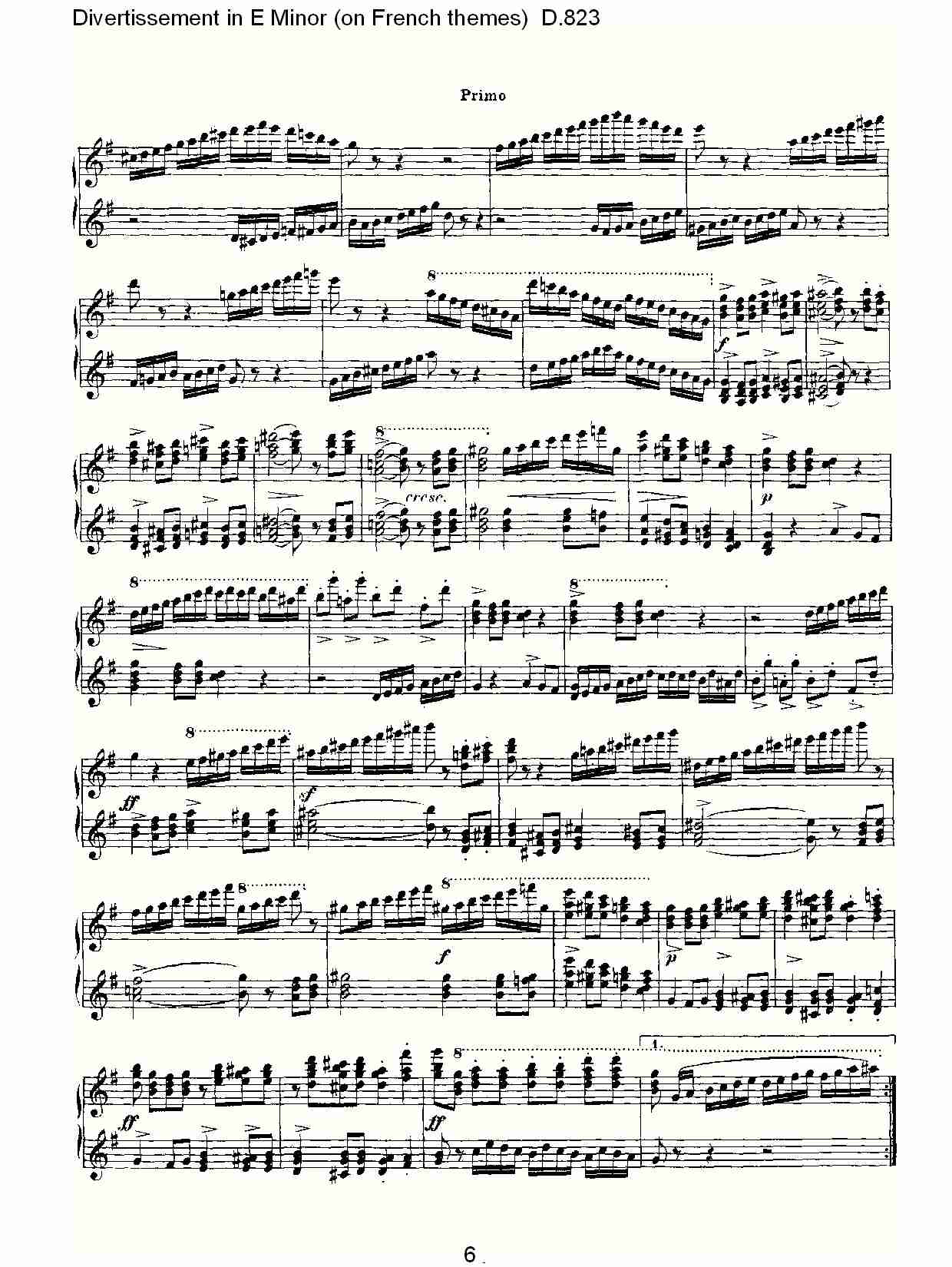 E小调嬉戏曲（法国主题）D.823（二）