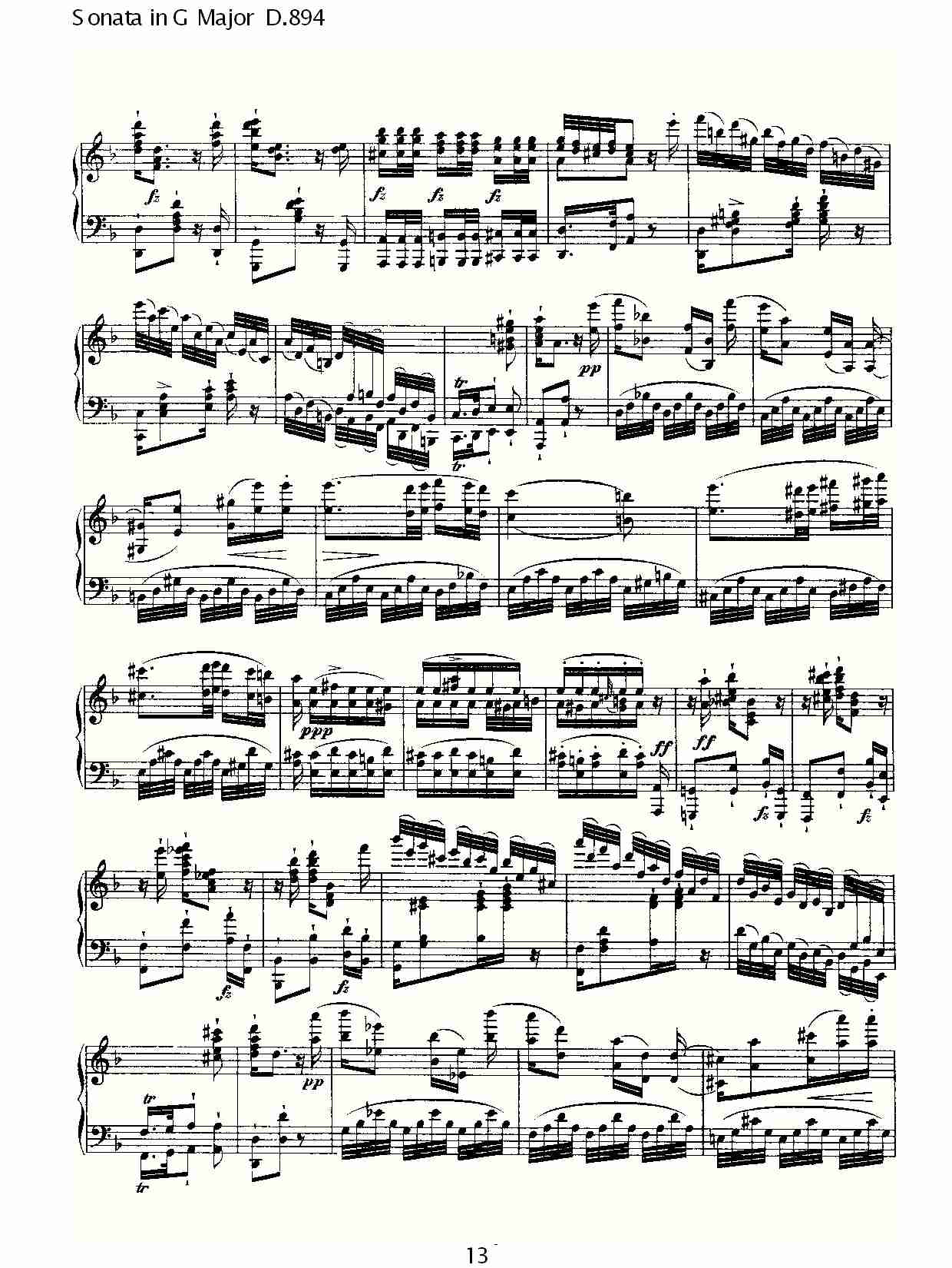 Sonata in G Major D.894 G大调奏鸣曲D.894（三）