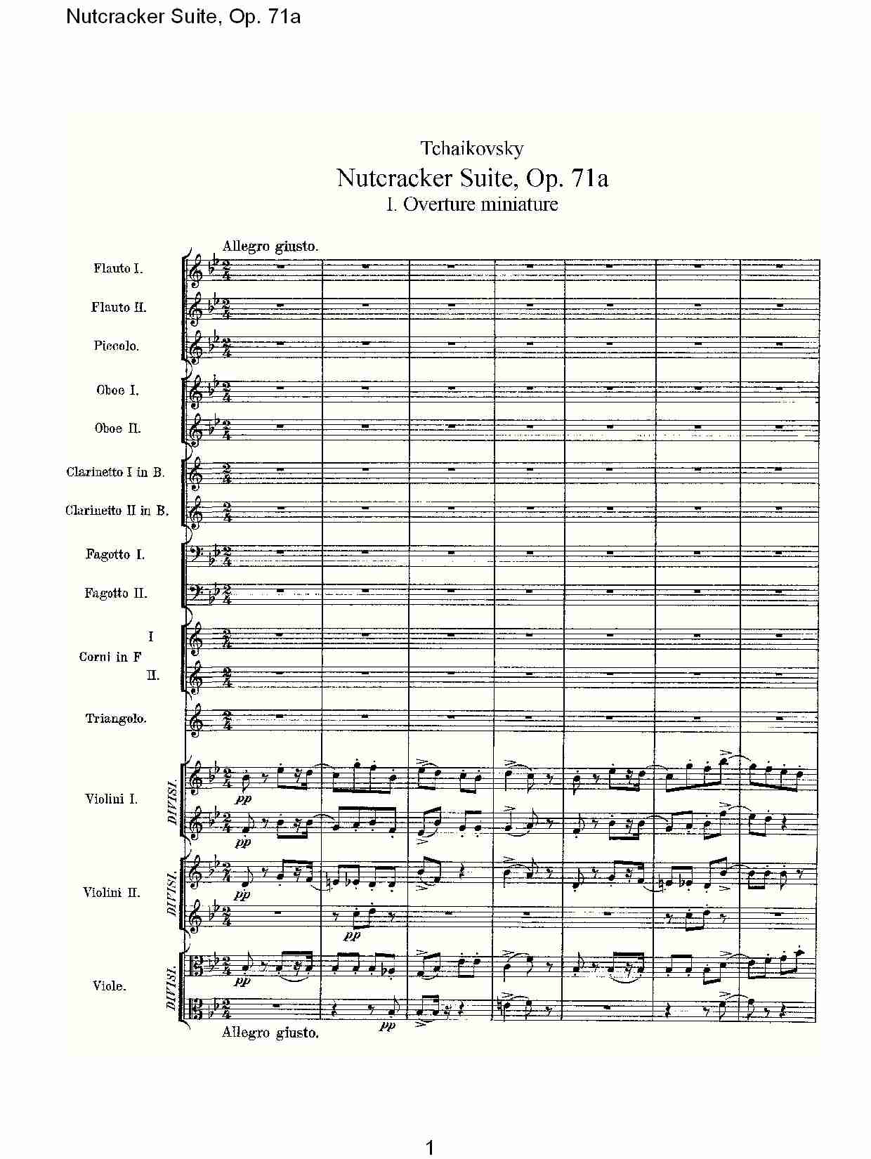Nutcracker Suite, Op.71a   胡桃铗套曲，Op.71a第一乐章（一）
