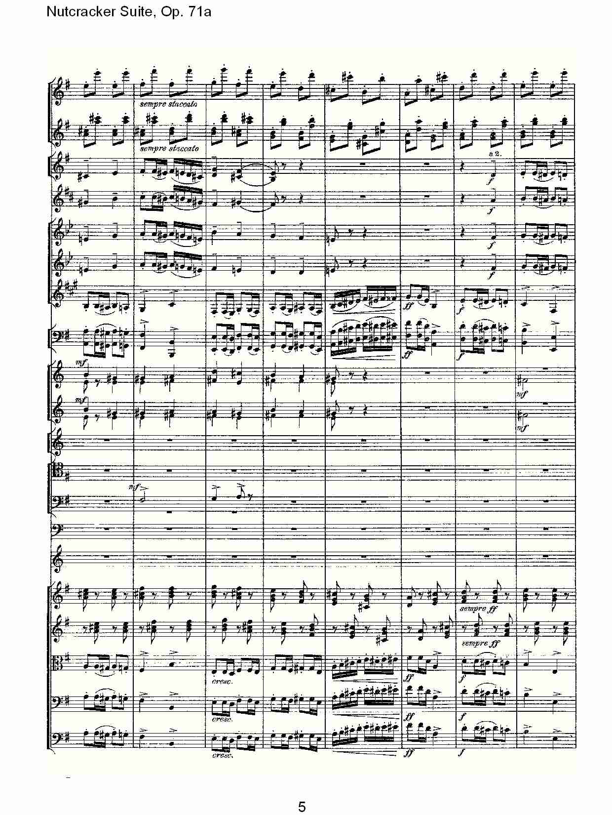Nutcracker Suite, Op.71a   胡桃铗套曲，Op.71a第四乐章（一）