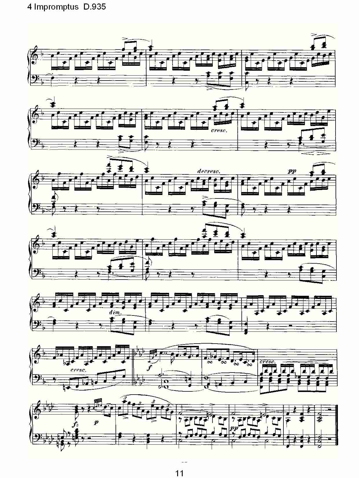 4 Impromptus D.935  4人即兴演奏D.935（三）