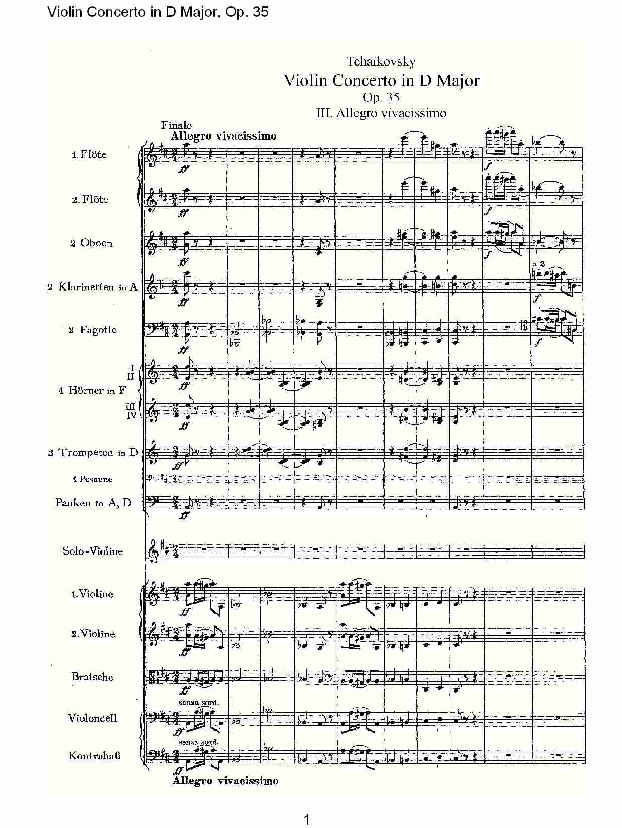 D大调小提琴协奏曲, Op.35第三乐章（一）