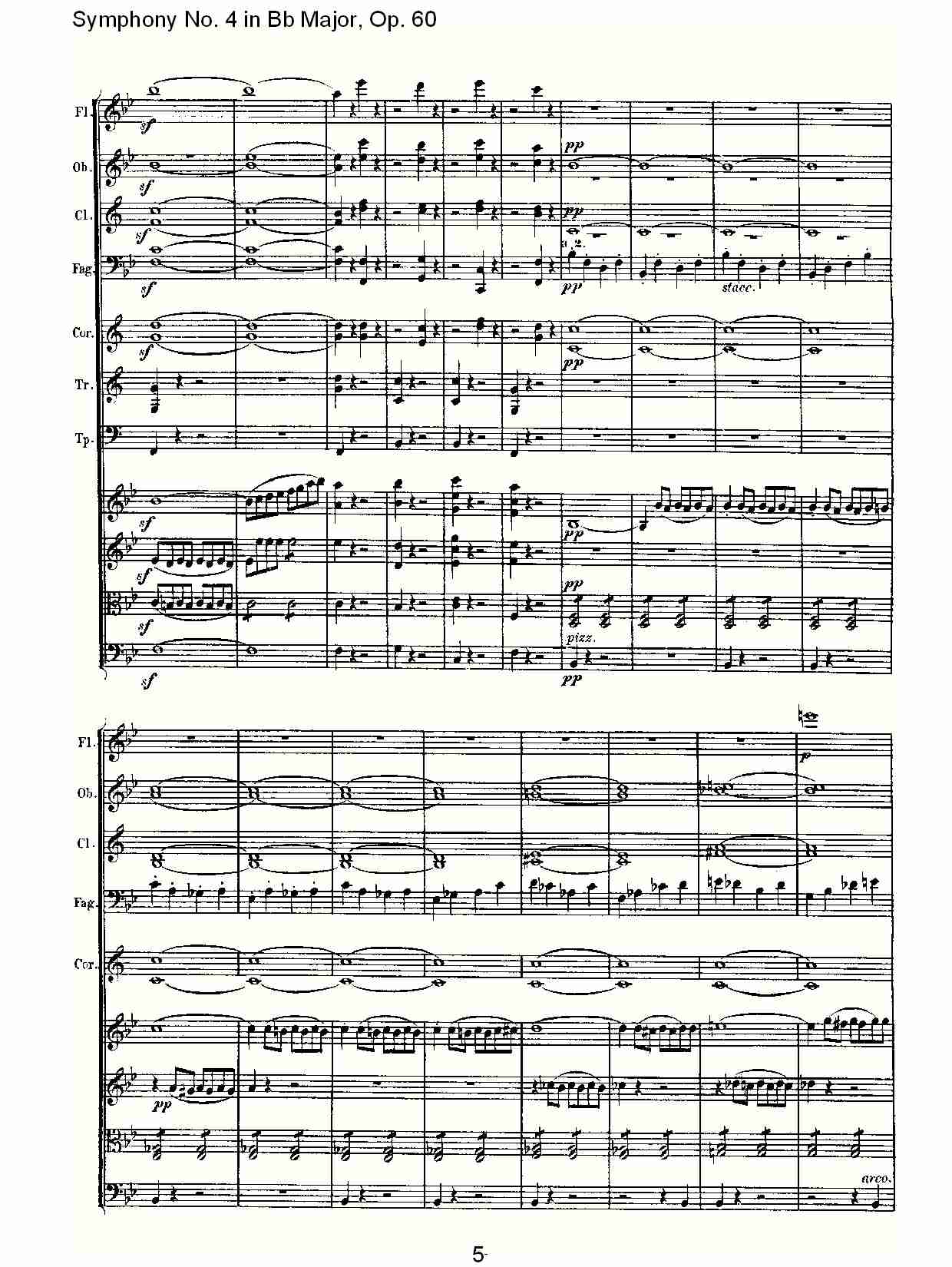 bB大调第四交响曲 Op.60第一乐章