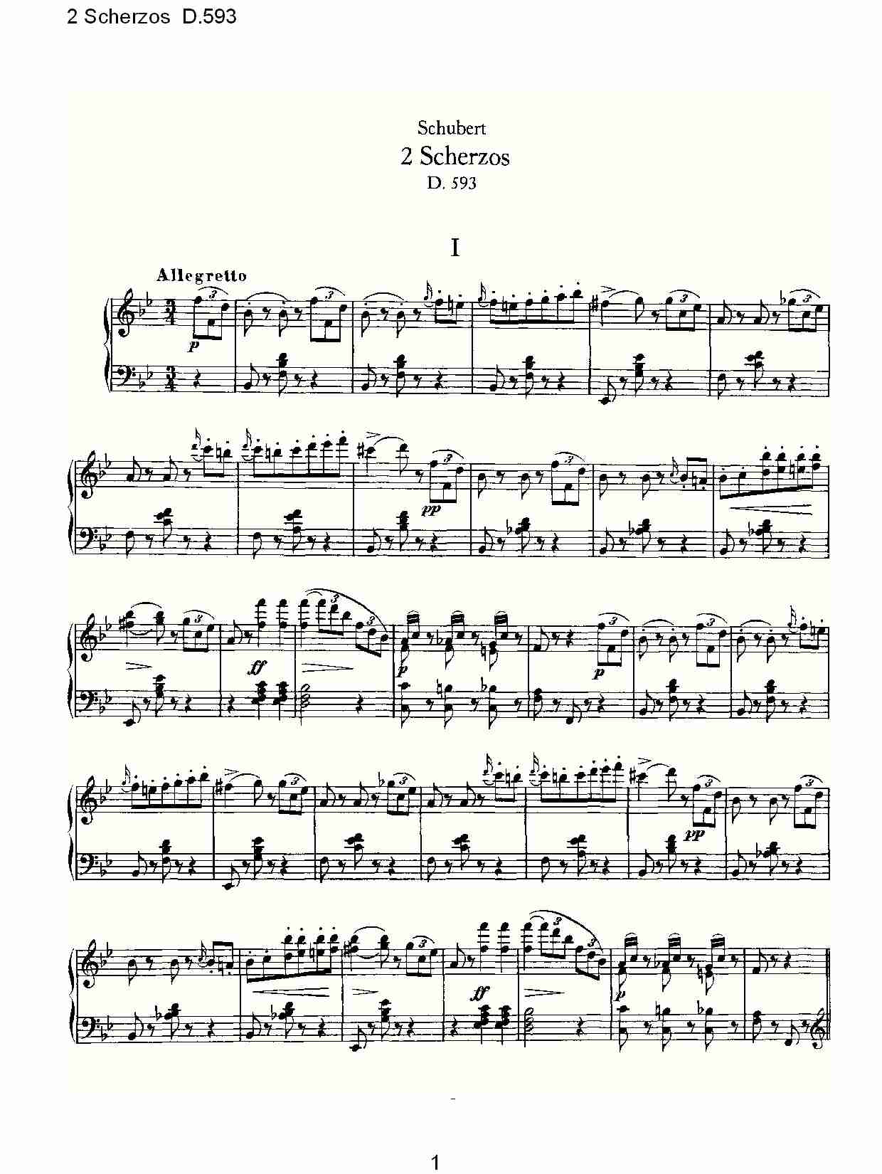 2 Scherzos D.593   谐谑曲二D.593（一）