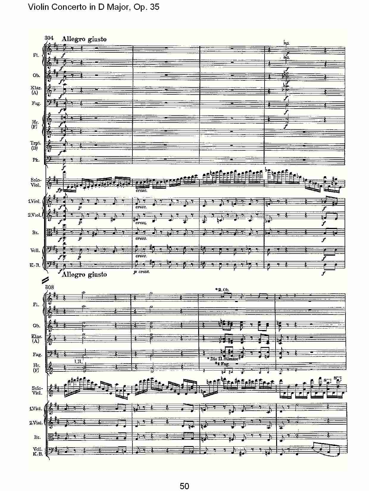 D大调小提琴协奏曲, Op.35第一乐章（十）
