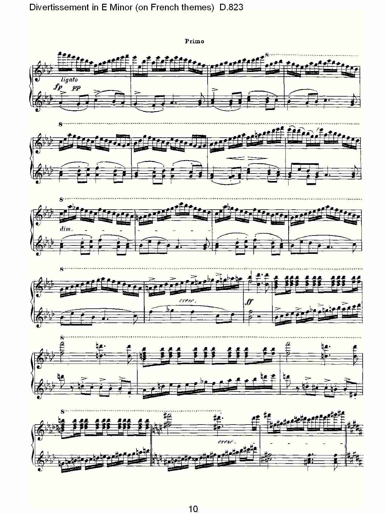 E小调嬉戏曲（法国主题）D.823（二）