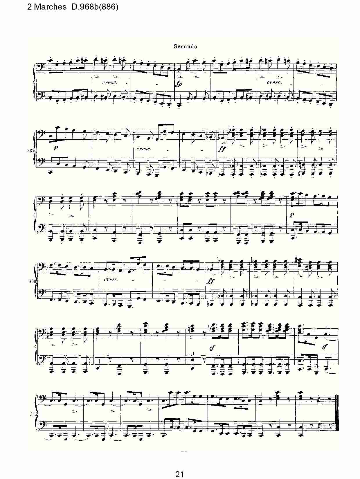 2 Marches D.968b(886)   2进行曲D.968b(886)（五）