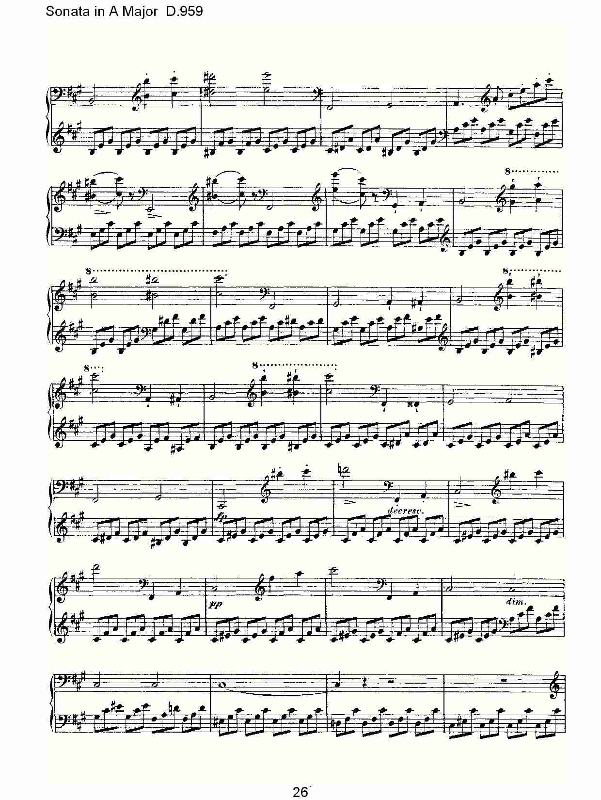 Sonata in A Major D.959  A大调奏鸣曲D.959（六）