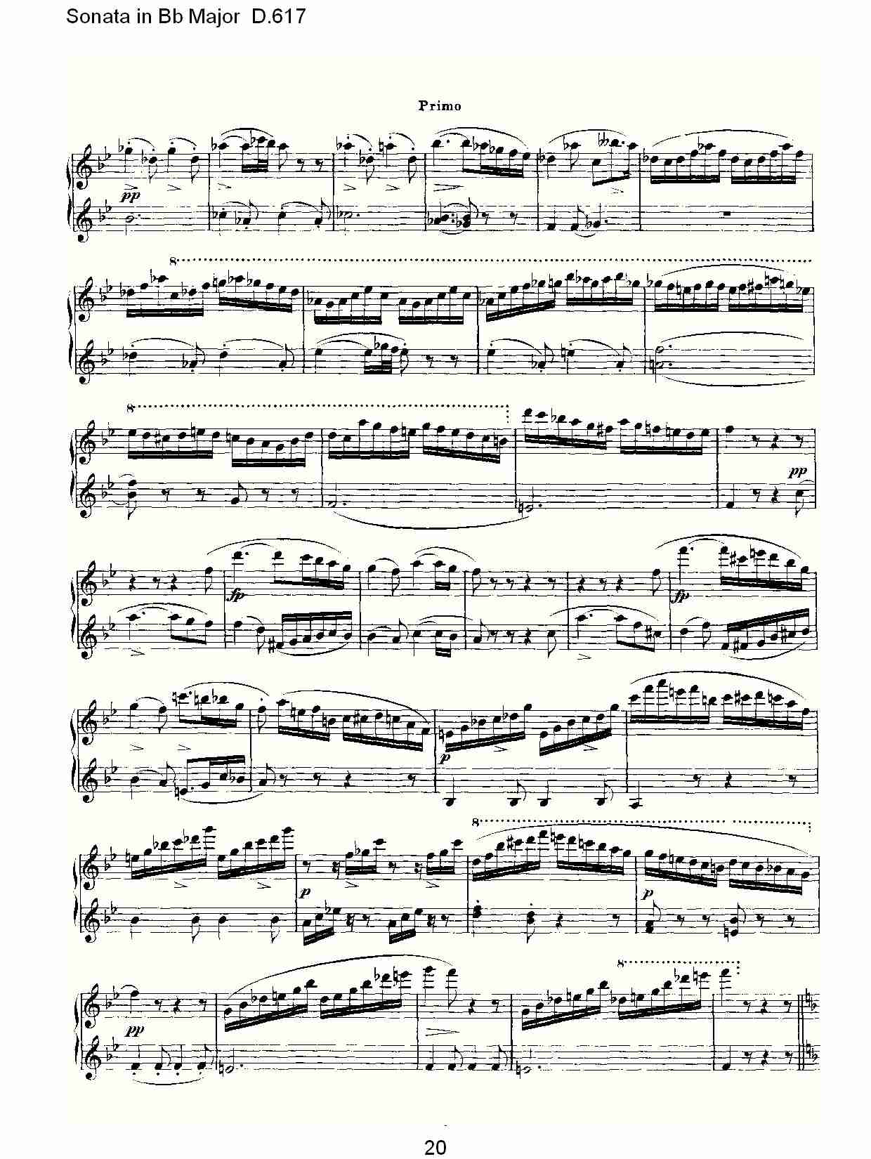 Sonata in Bb Major D.617  Bb大调奏鸣曲D.617（四）