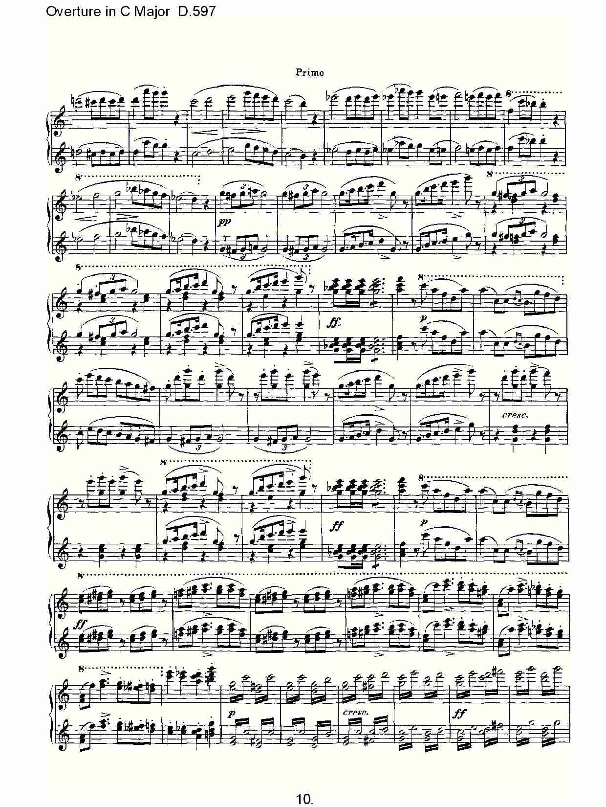 Overture in C Major D.597  Ｃ大调序曲 D.597（二）