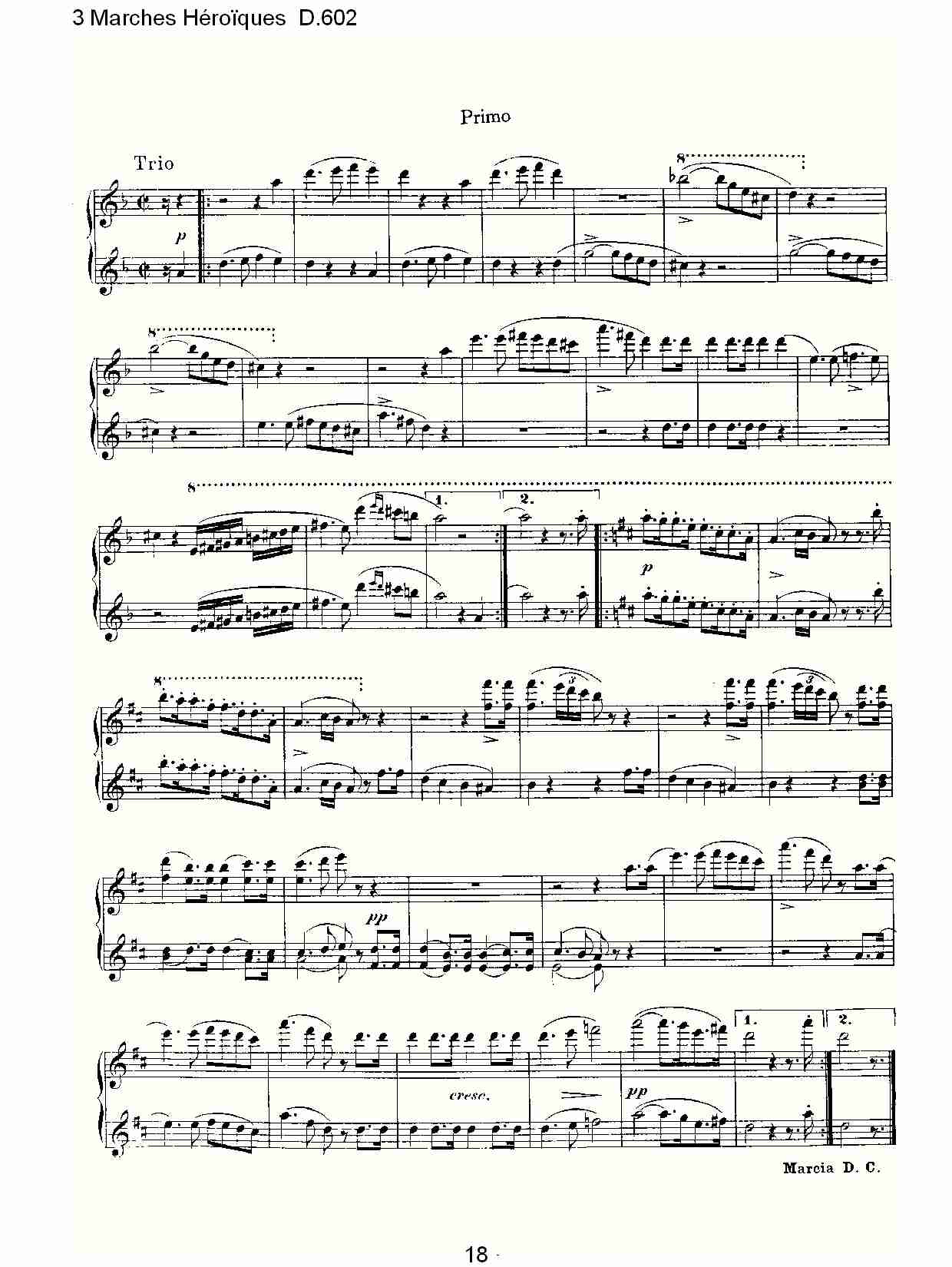 3进行曲Héroïques D.602（四）