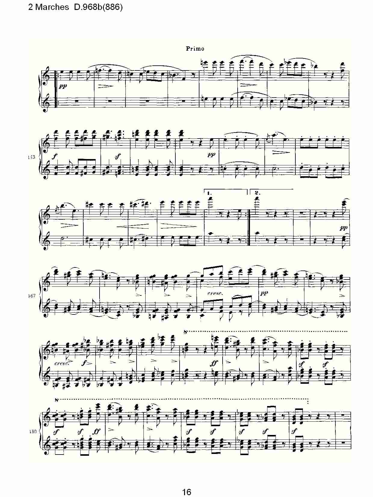 2 Marches D.968b(886)   2进行曲D.968b(886)（四）