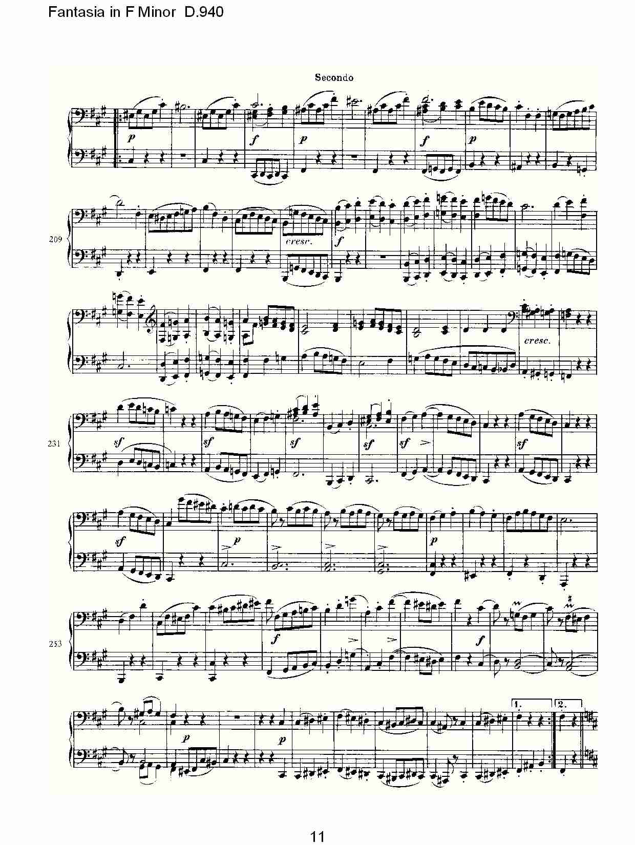 Fantasia in F Minor D.940  F小调幻想曲D.940（三）