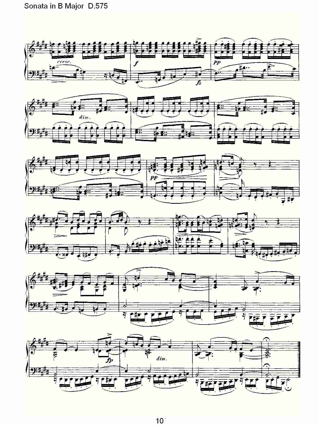 Sonata in B Major D.575 B大调奏鸣曲D.575（二）