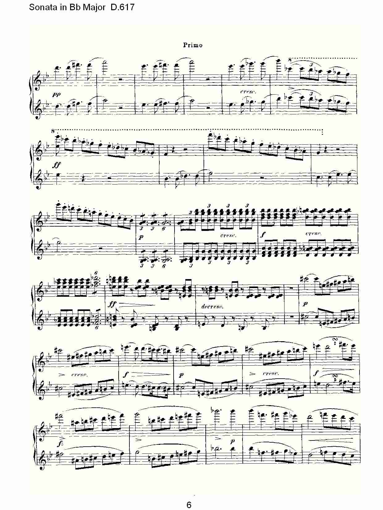 Sonata in Bb Major D.617  Bb大调奏鸣曲D.617（二）
