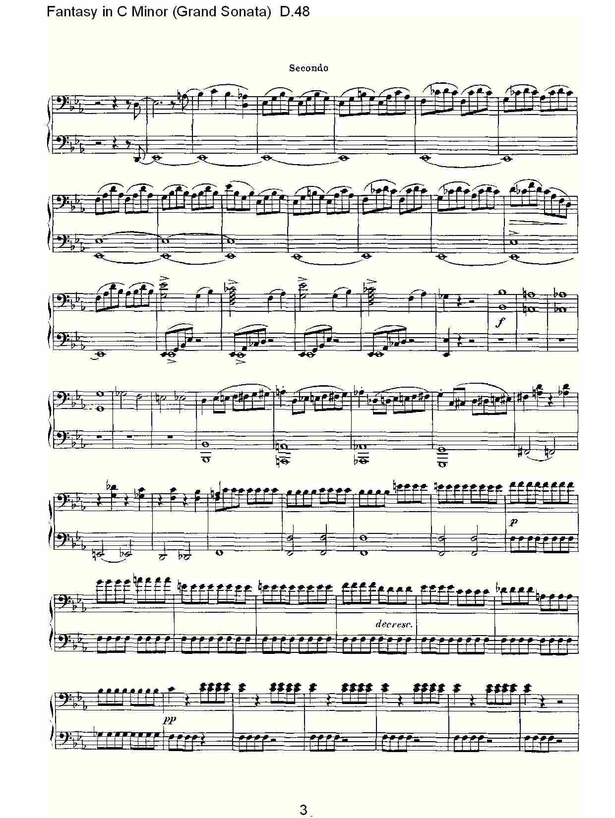 C小调幻想曲（豪华奏鸣曲）D.48（一）