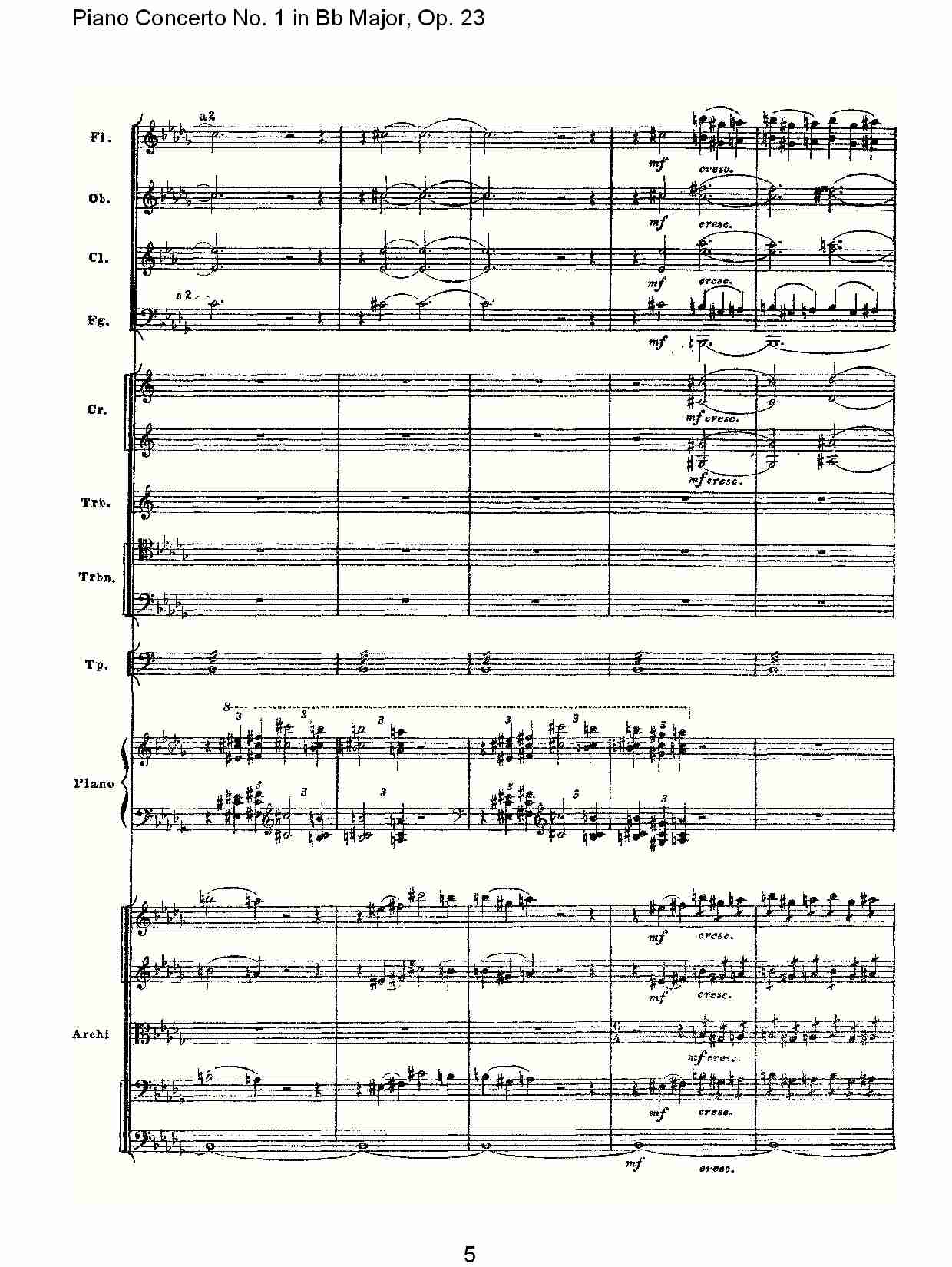 Bb大调第一钢琴协奏曲,Op.23第一乐章第二部（一）