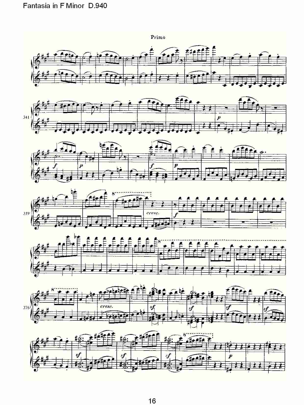Fantasia in F Minor D.940  F小调幻想曲D.940（四）