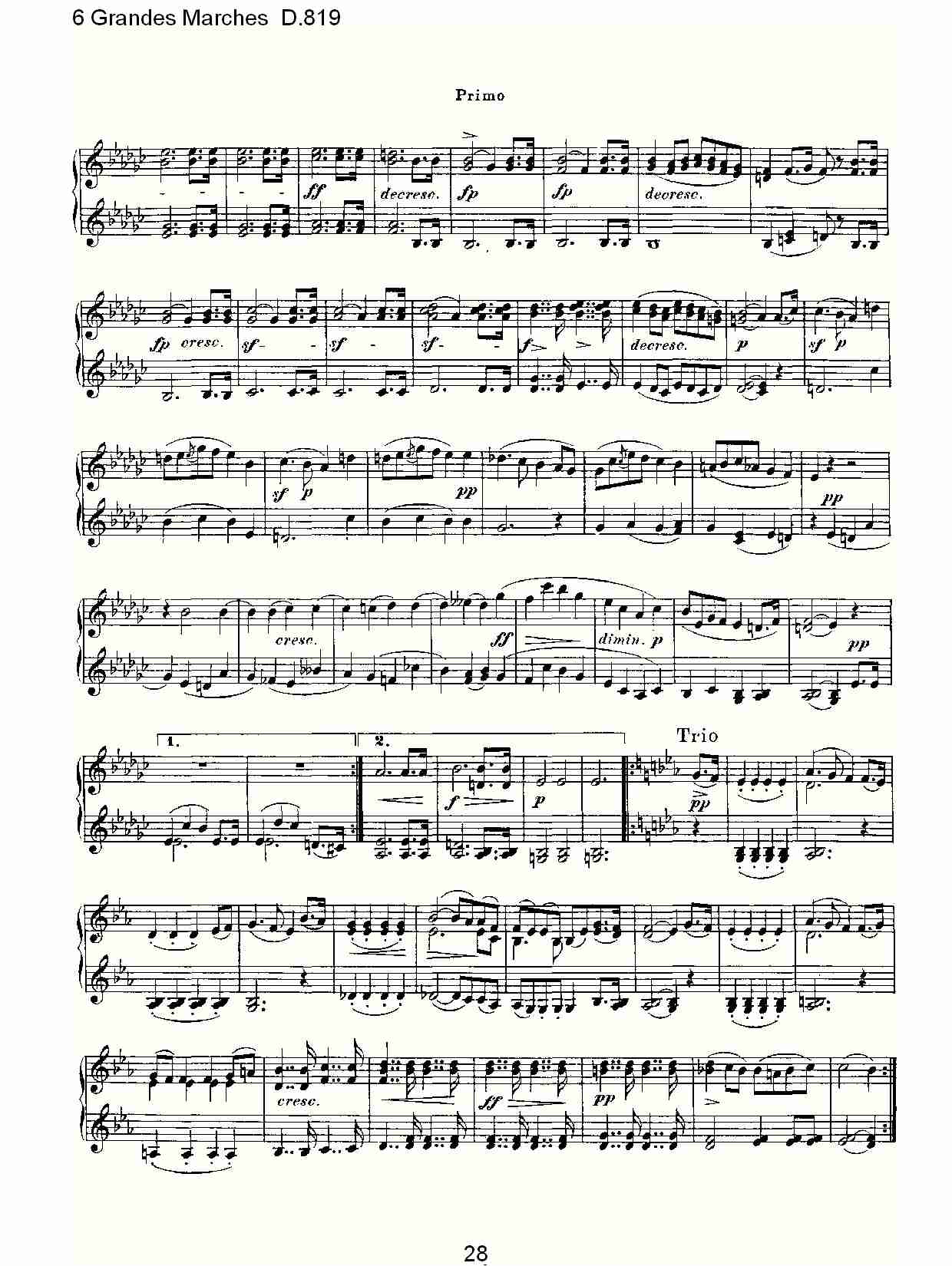 6 Grandes Marches D.819  6贵族进行曲D.819（六）