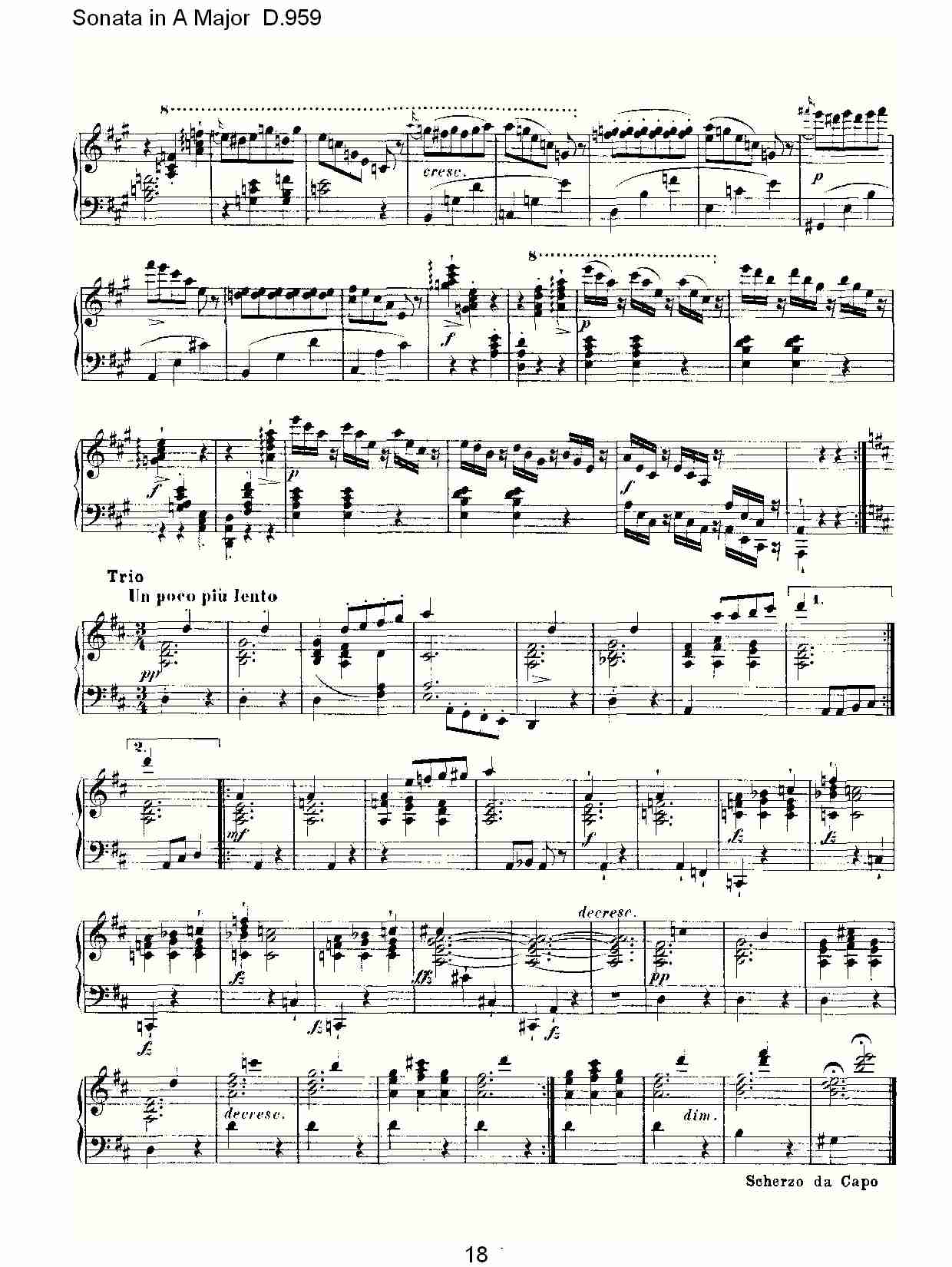 Sonata in A Major D.959  A大调奏鸣曲D.959（四）