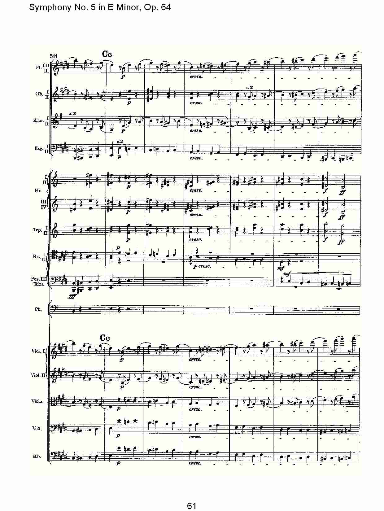 E小调第五交响曲,  Op.64第四乐章（十三）