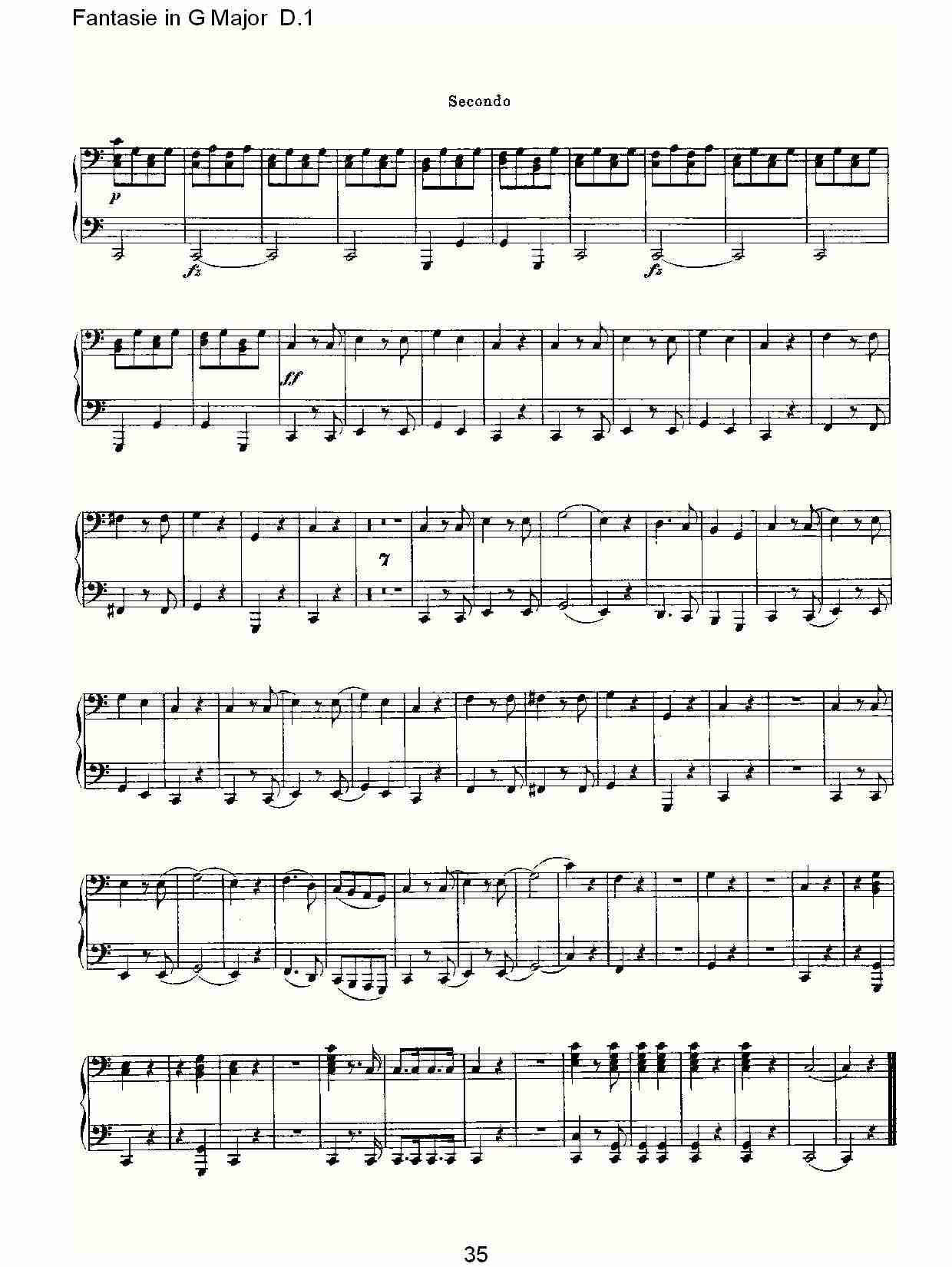 Fantasie in G Major D.1  G大调幻想曲D.1（七）