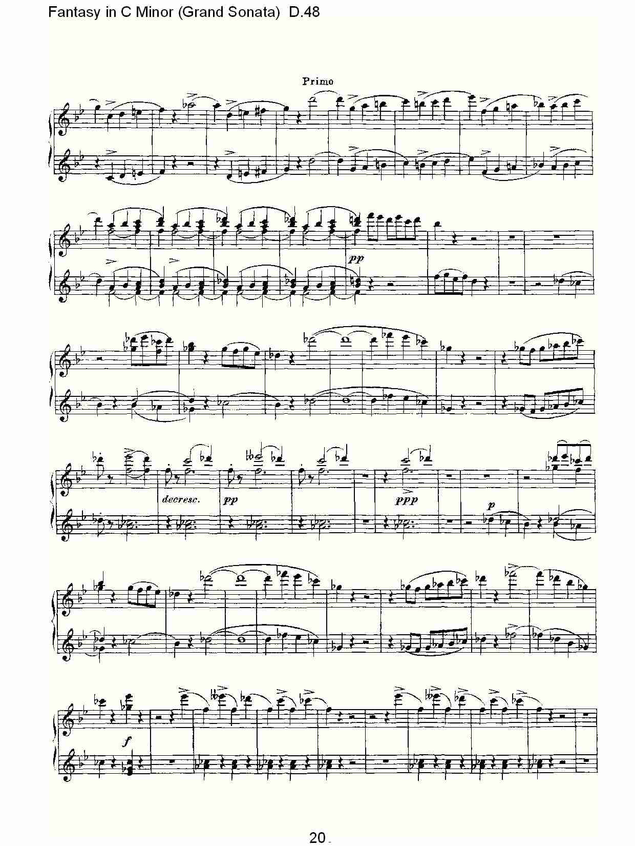 C小调幻想曲（豪华奏鸣曲）D.48（四）