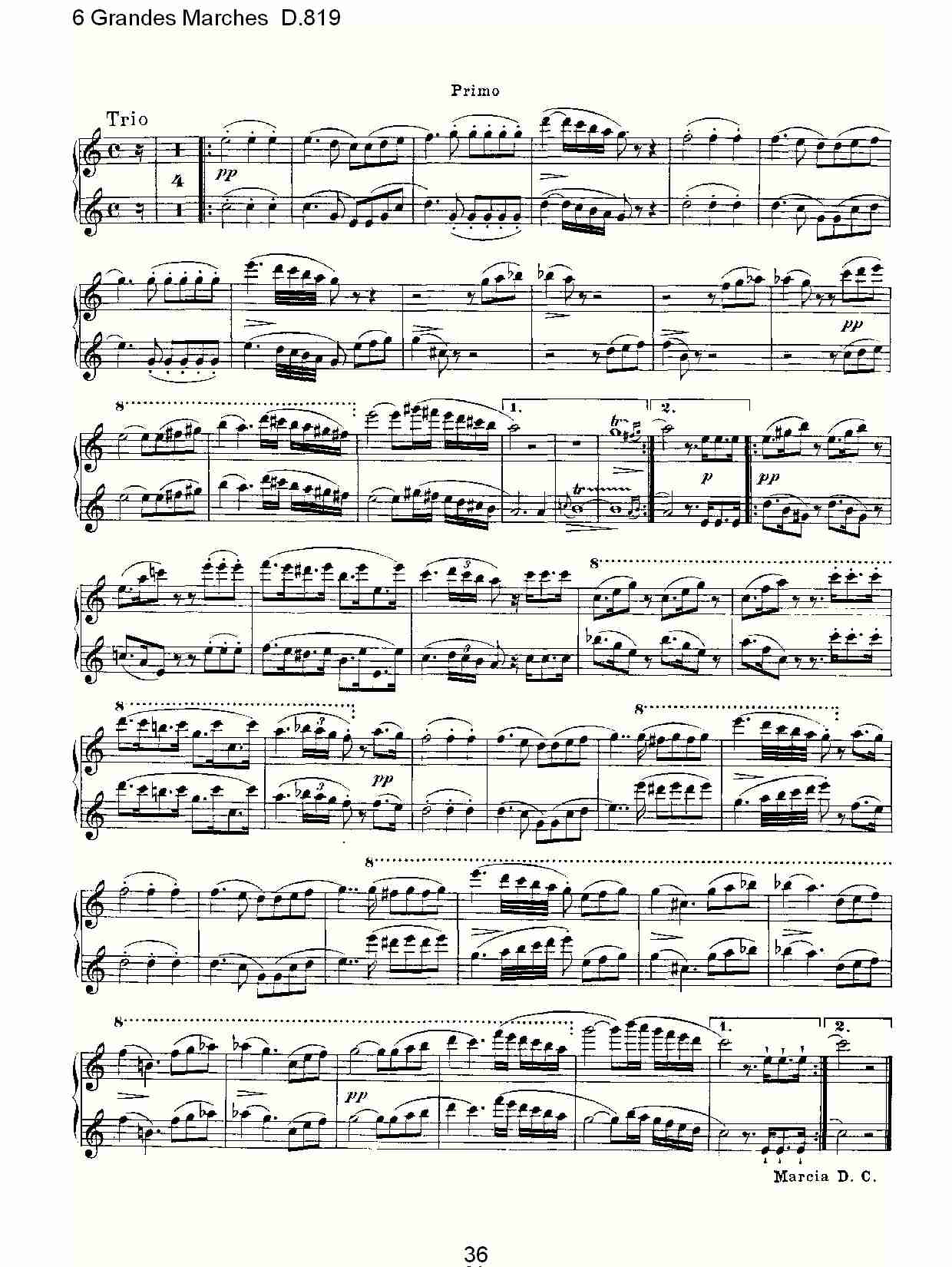 6 Grandes Marches D.819  6贵族进行曲D.819（八）