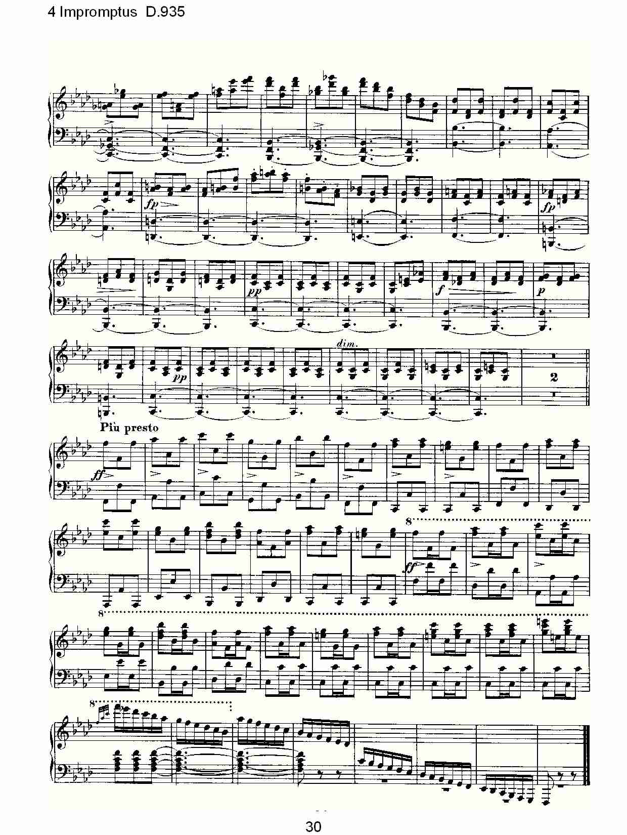 4 Impromptus D.935  4人即兴演奏D.935（六）