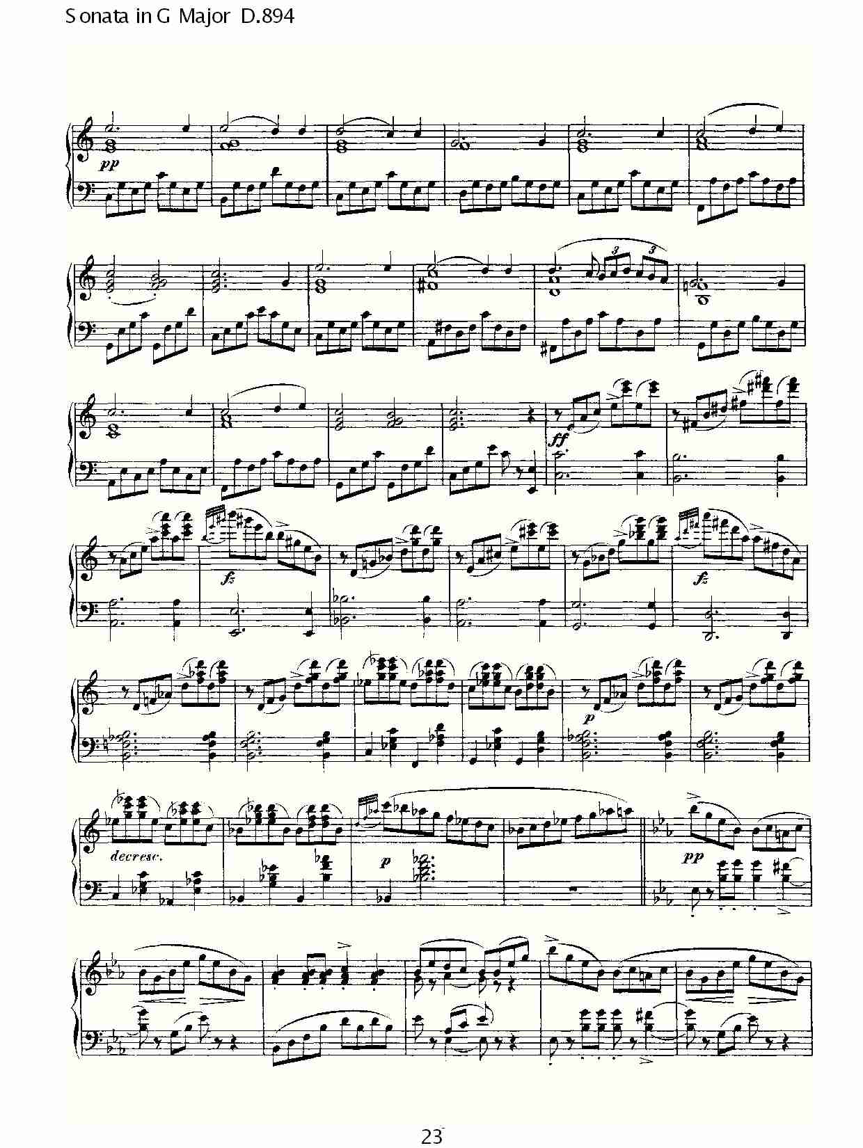 Sonata in G Major D.894 G大调奏鸣曲D.894（五）
