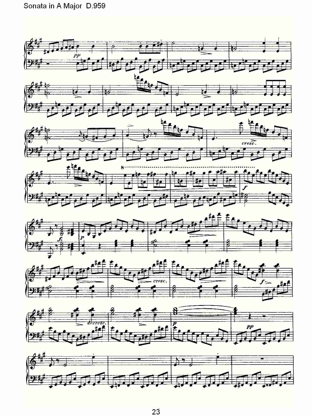 Sonata in A Major D.959  A大调奏鸣曲D.959（五）