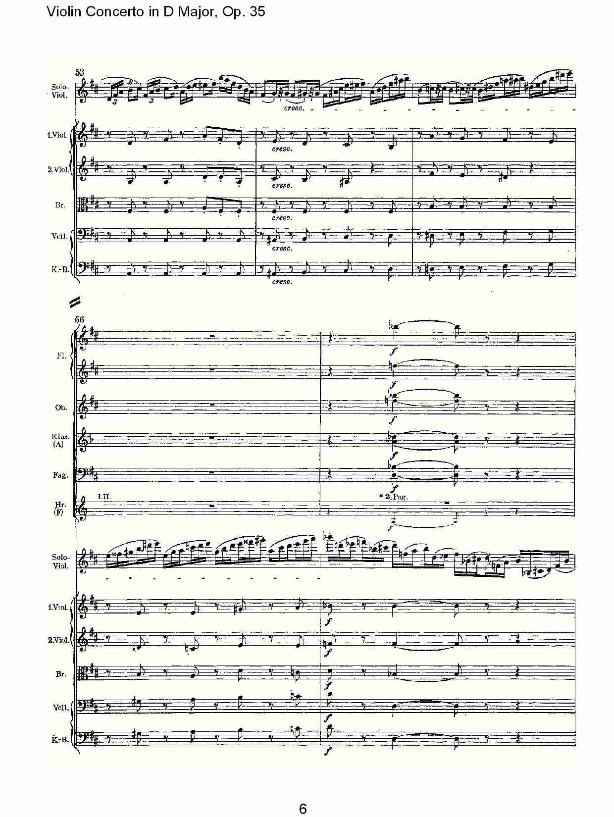 D大调小提琴协奏曲, Op.35第一乐章（二）