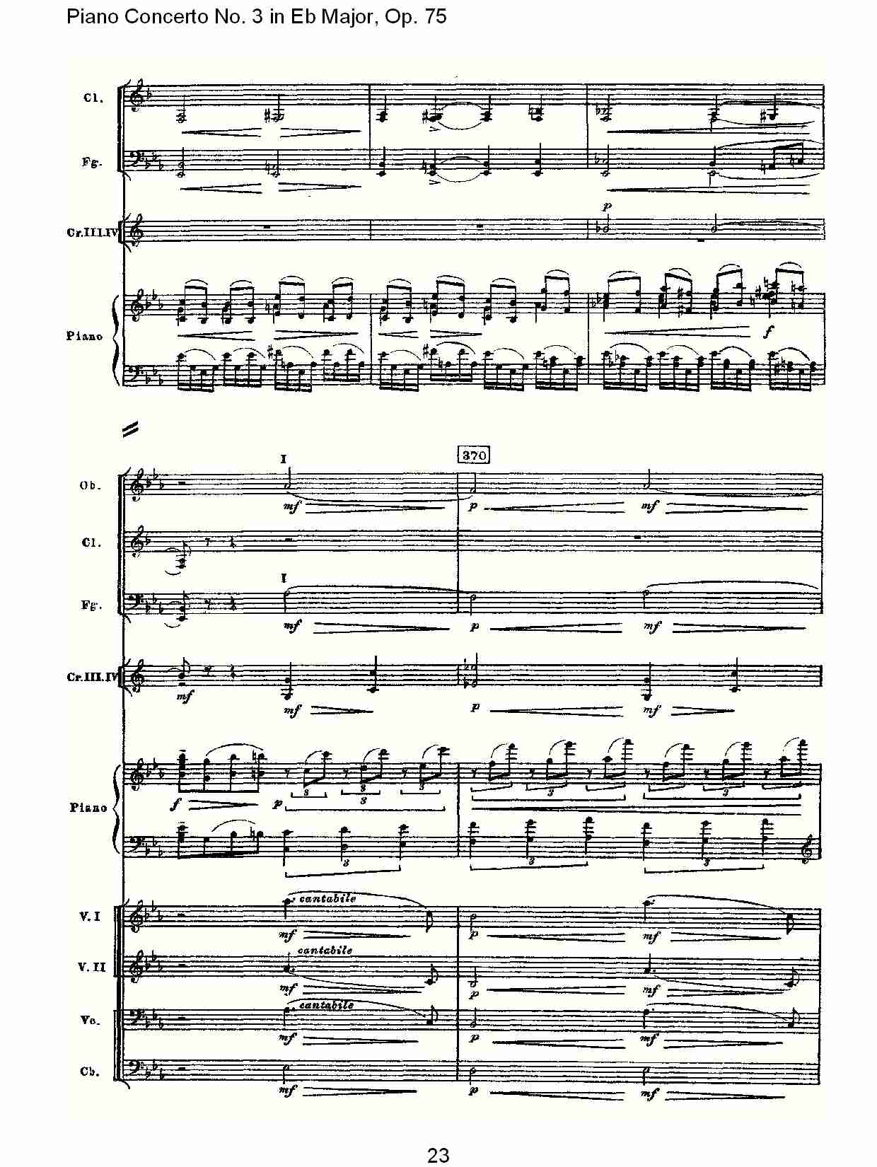 Eb大调第三钢琴协奏曲, Op.75第二部（五）