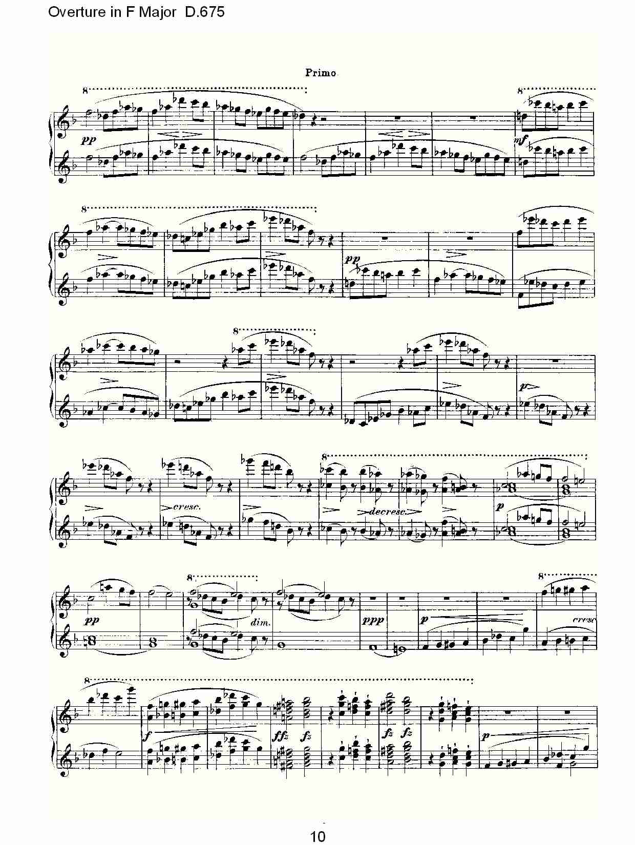 Overture in F Major D.675   Ｆ大调序曲 D.675（二）
