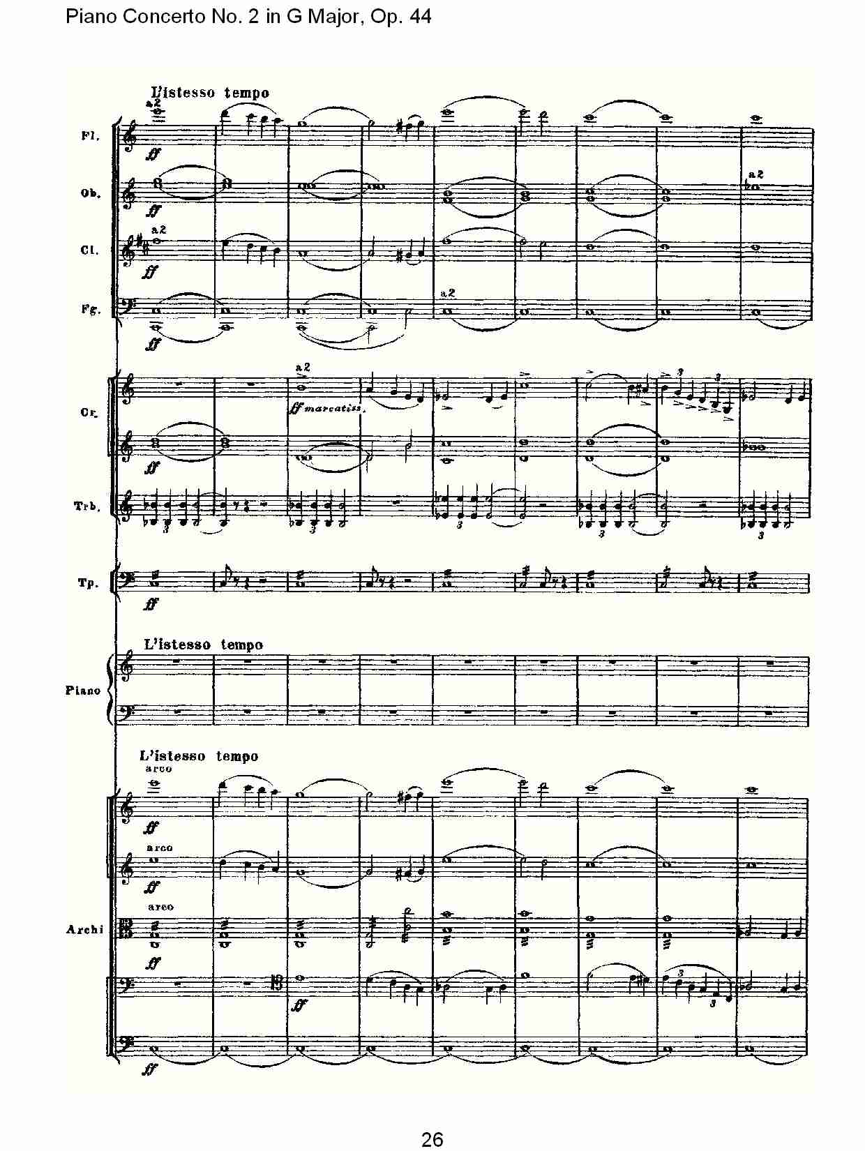 G大调第二钢琴协奏曲, Op.44第一乐章（六）