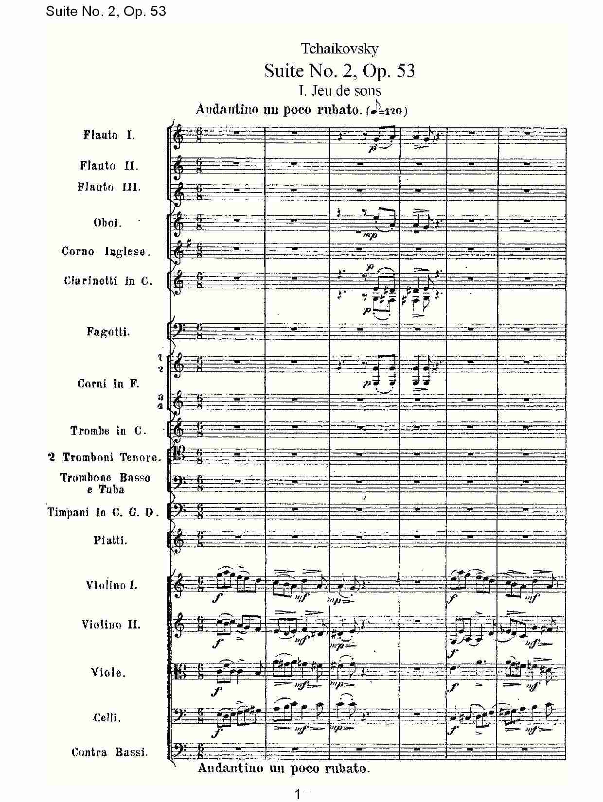 Suite No. 2, Op.53  第二套曲,Op.53第一乐章（一）