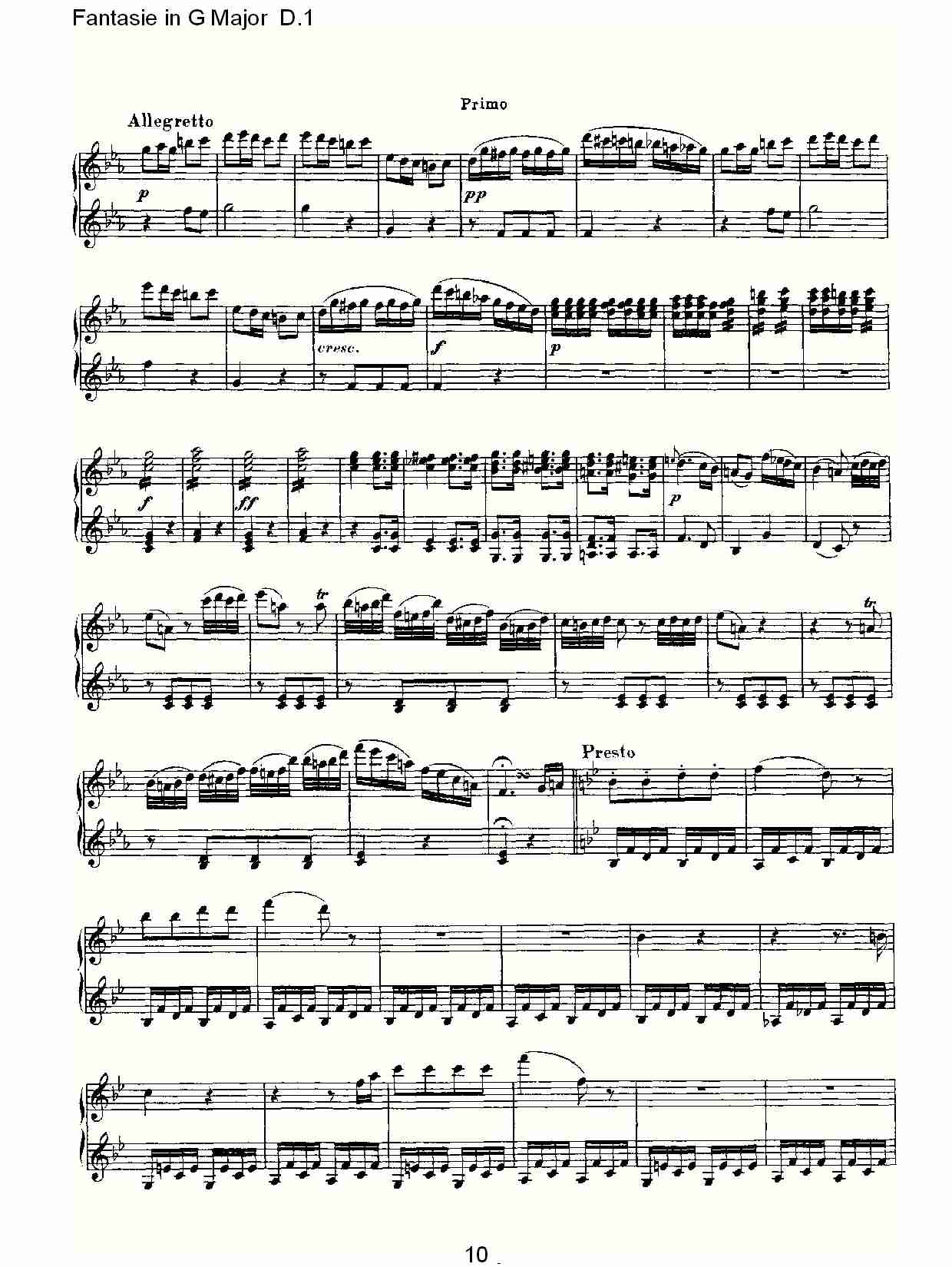 Fantasie in G Major D.1  G大调幻想曲D.1（二）