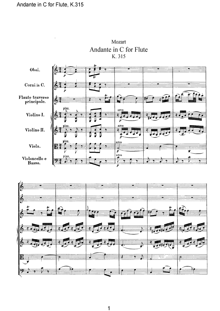 Andance in C for Flute